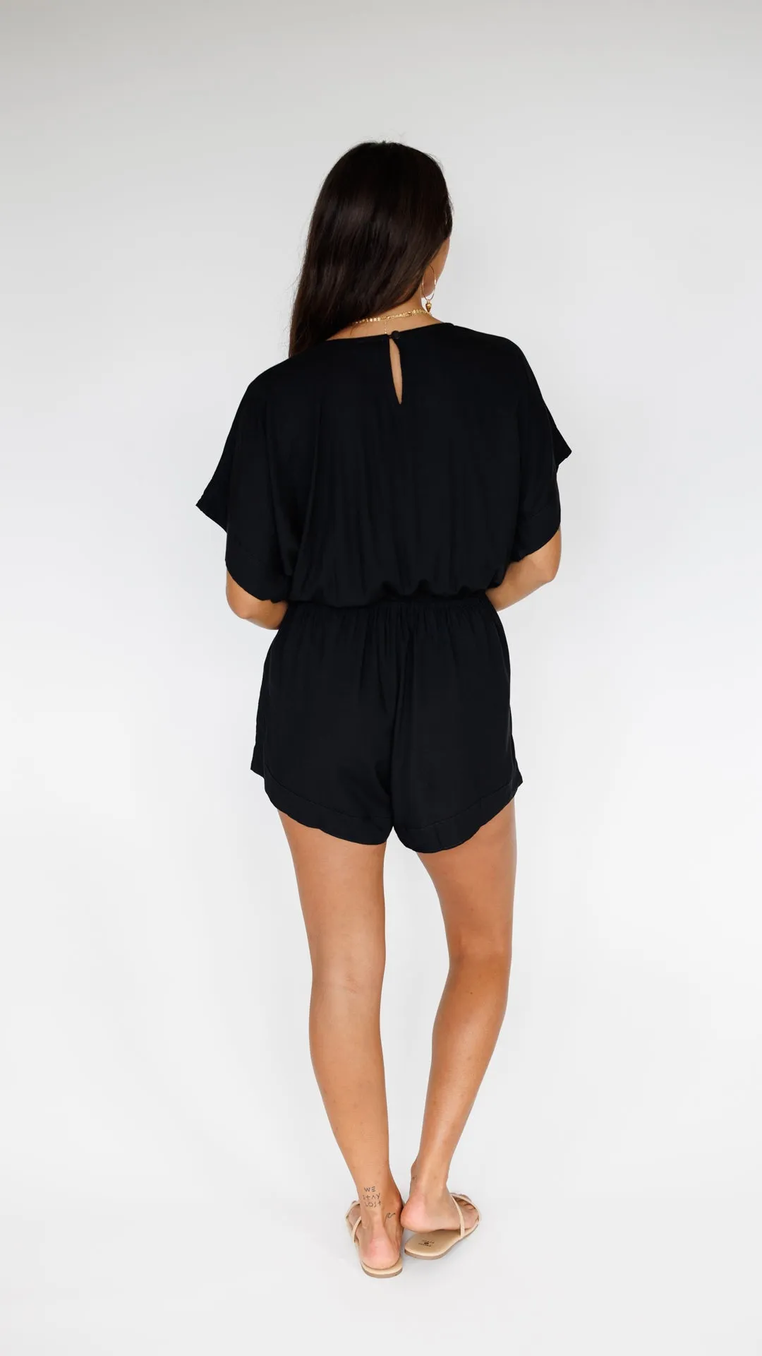 Wailea Romper / Solid Black