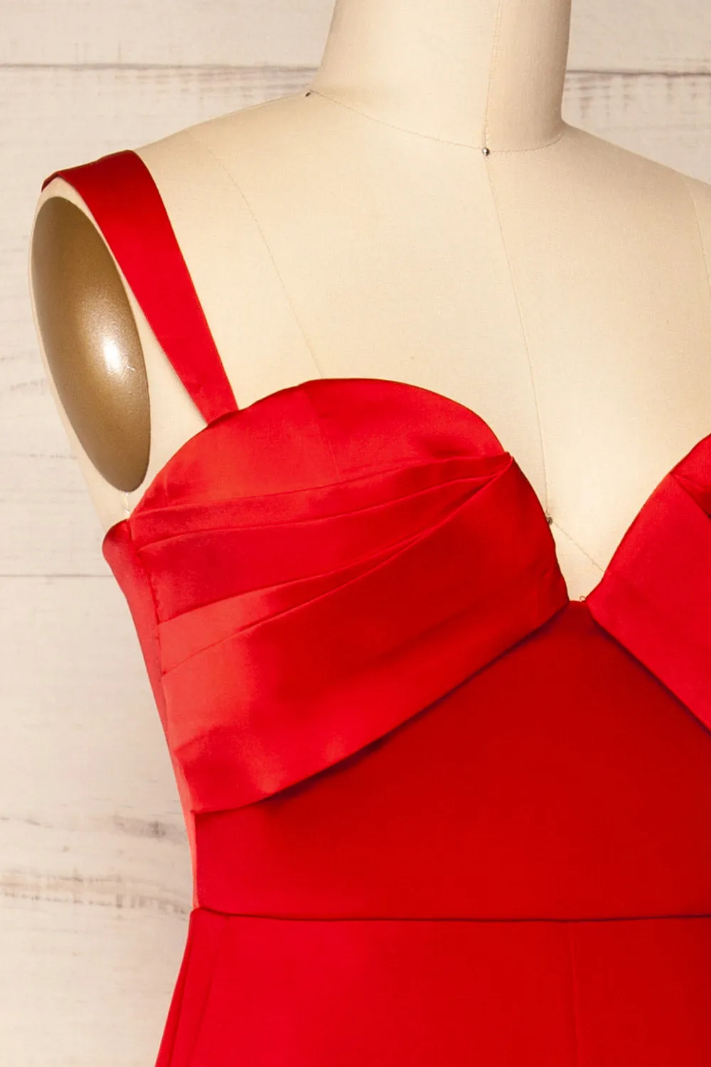 Willow Red | Sleeveless Bustier Jumpsuit