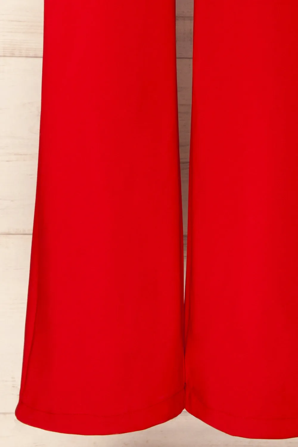 Willow Red | Sleeveless Bustier Jumpsuit