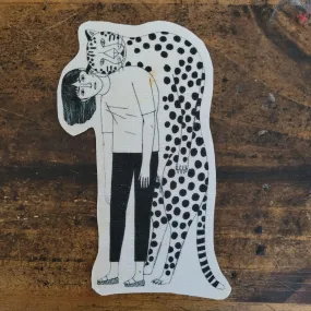 Woman with panther