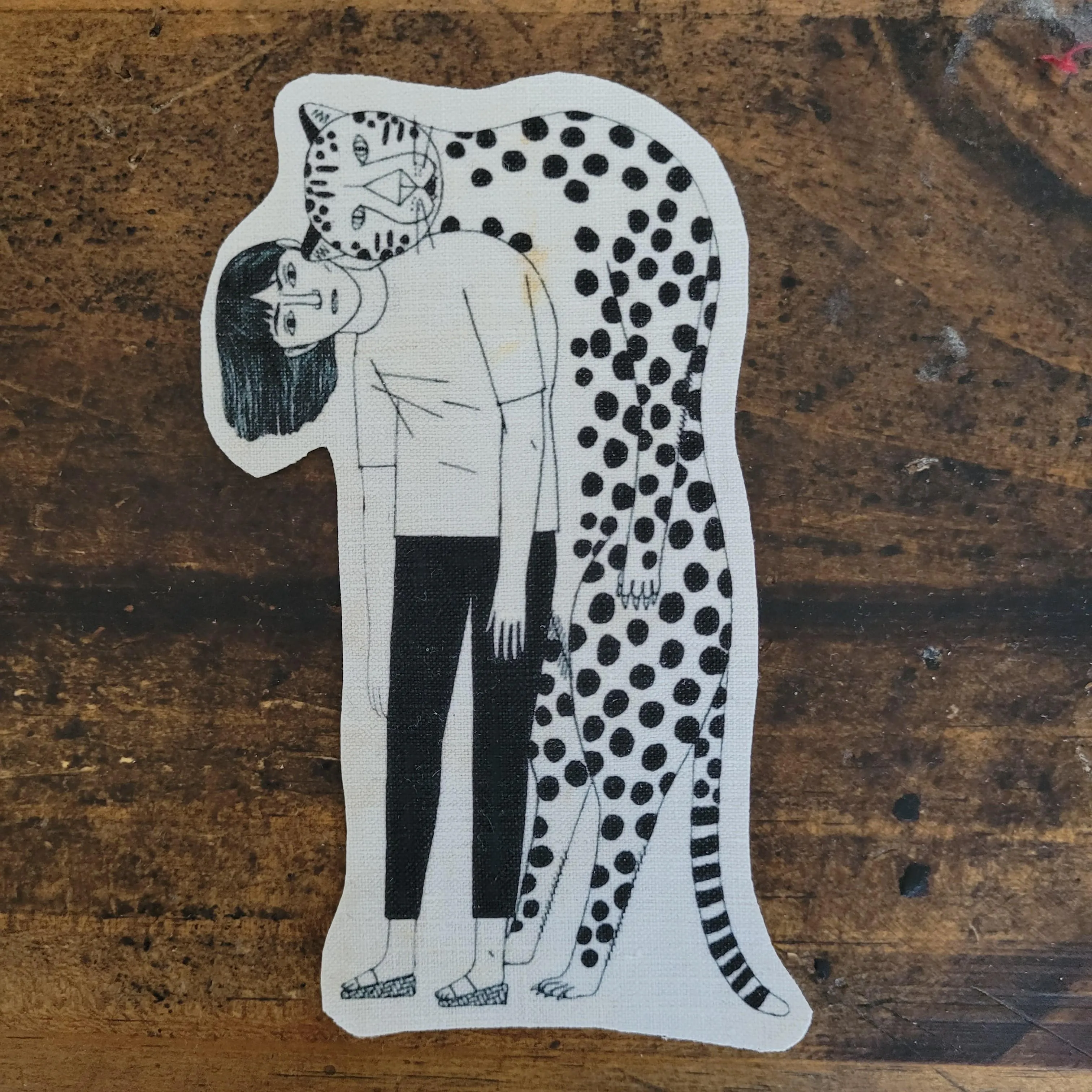 Woman with panther