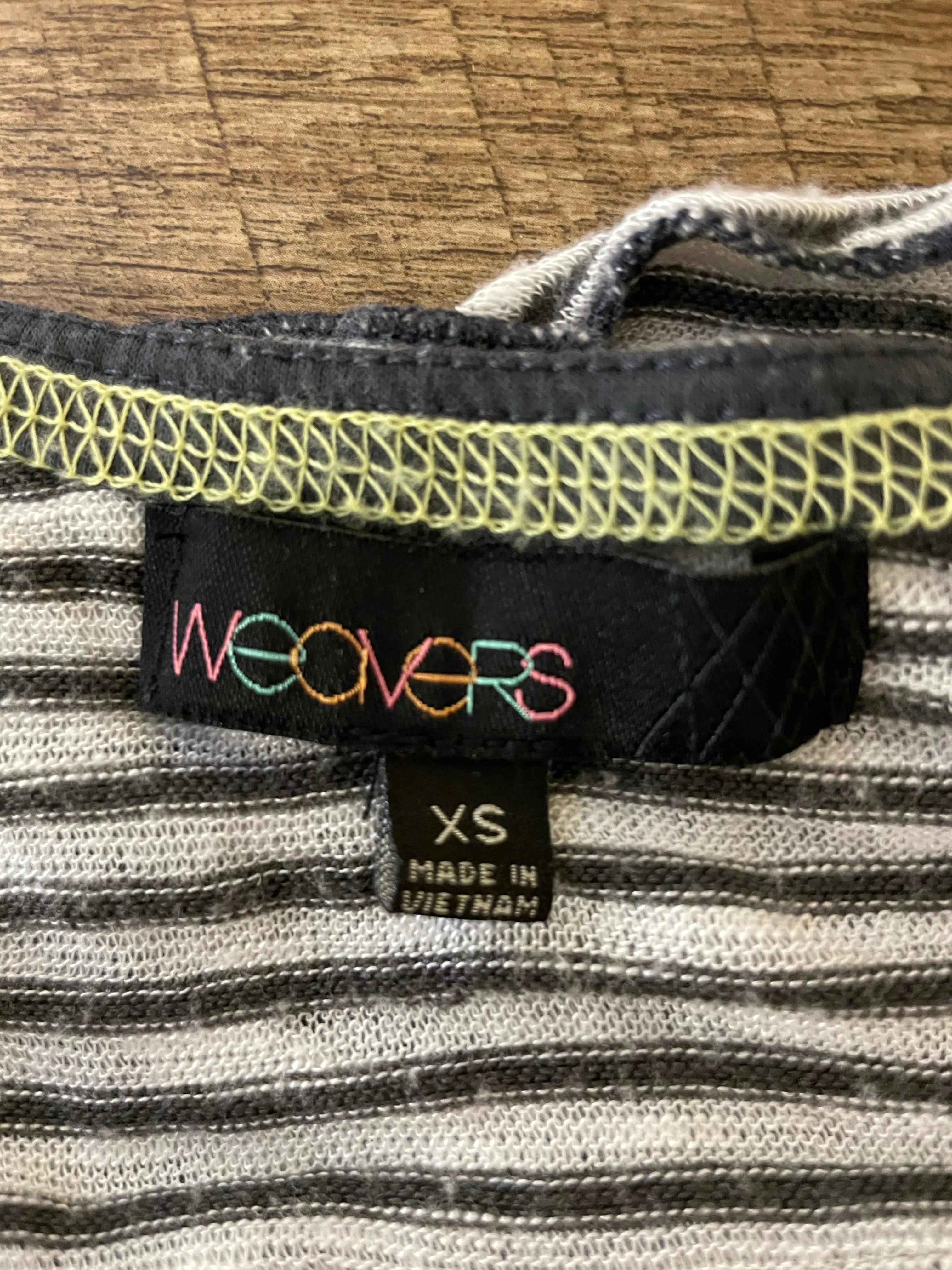 Womens Juniors XSmall WEAVERS Gray Green Crop Tank Top