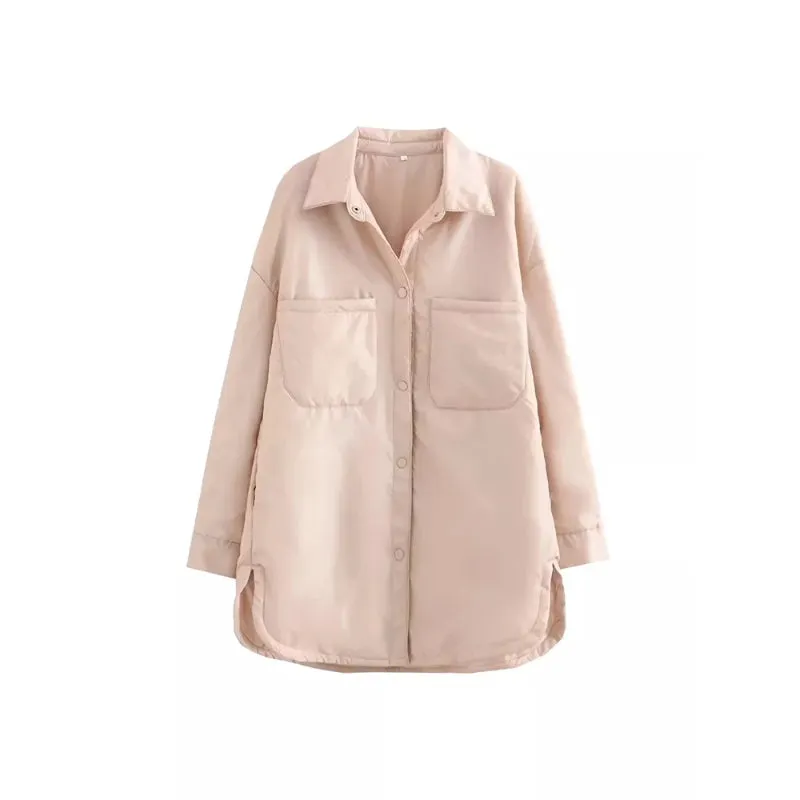 Women's Thin Parka Oversize Shirts Jackets