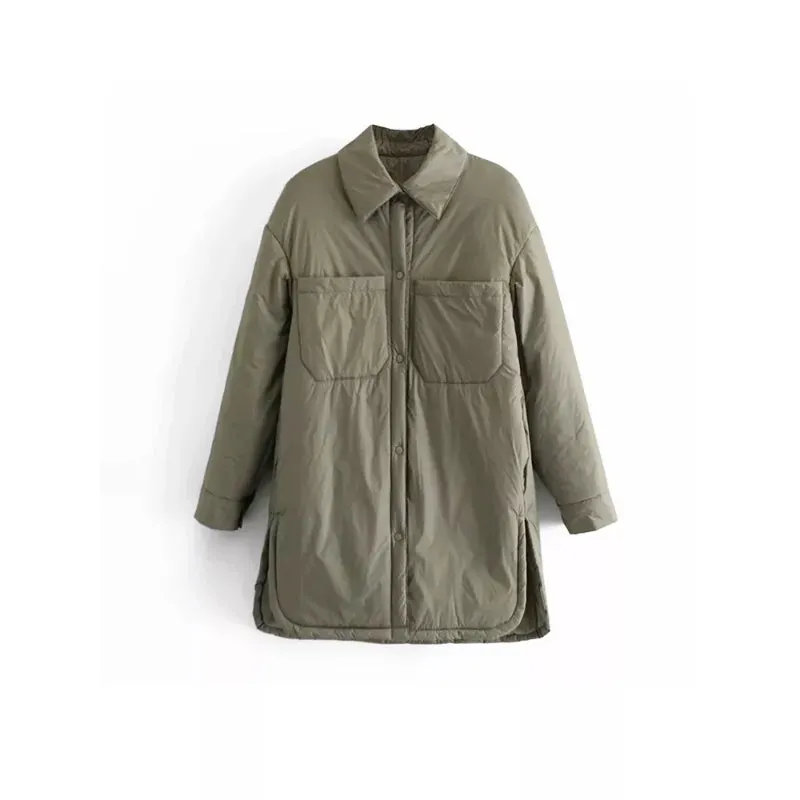 Women's Thin Parka Oversize Shirts Jackets