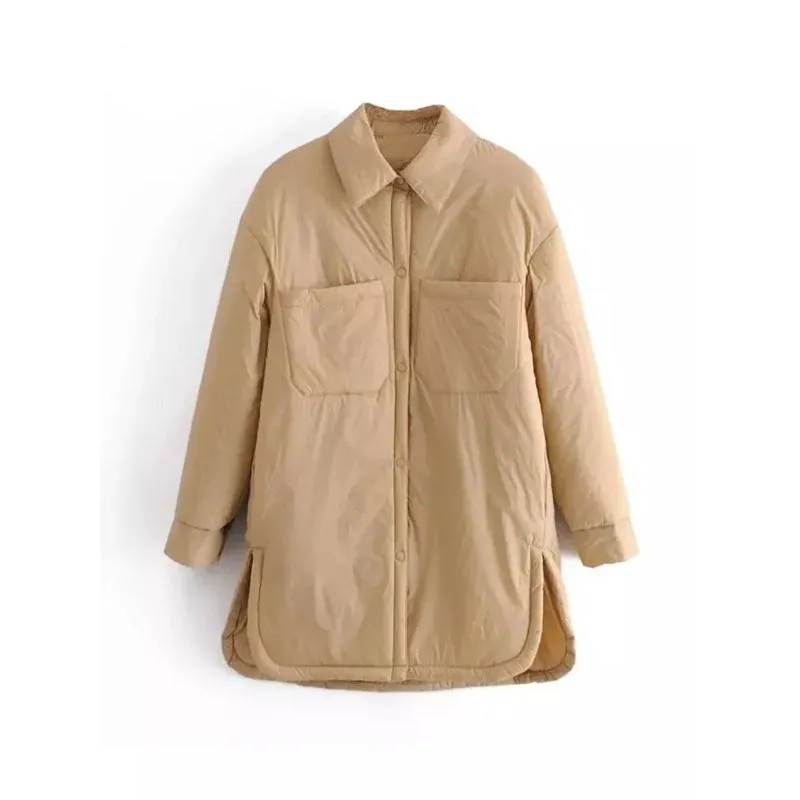 Women's Thin Parka Oversize Shirts Jackets