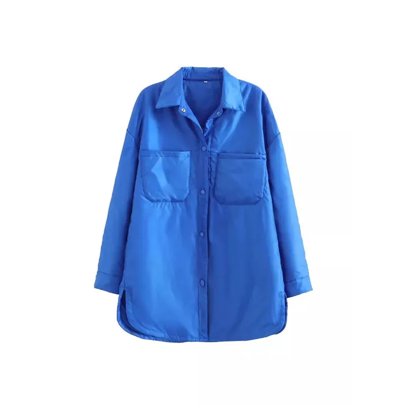 Women's Thin Parka Oversize Shirts Jackets