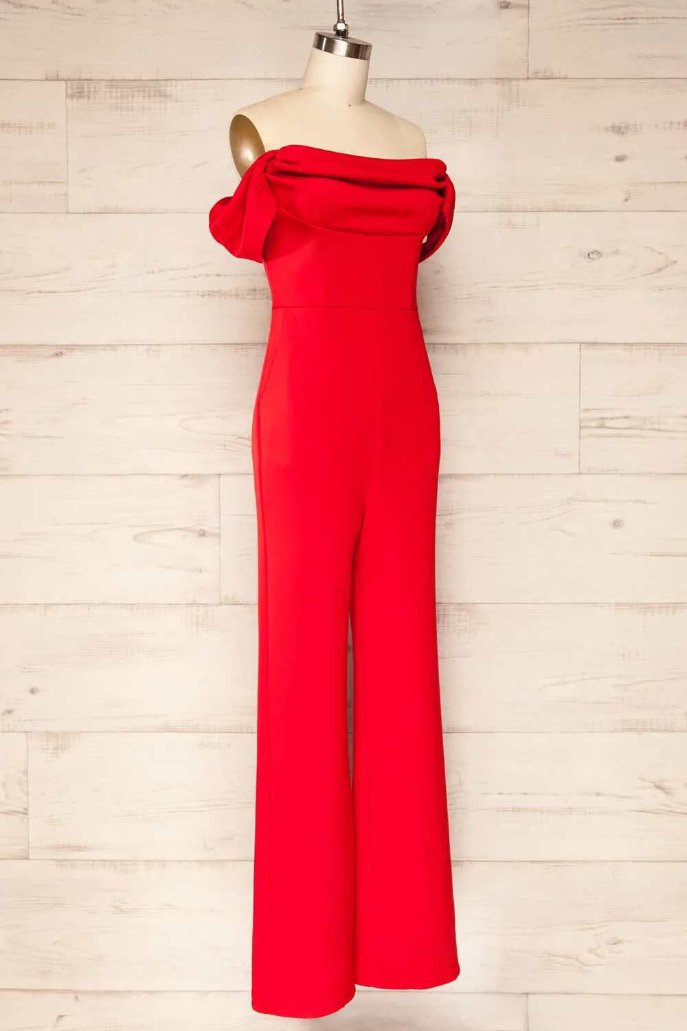 Zolo Red | Cowl Neck Jumpsuit