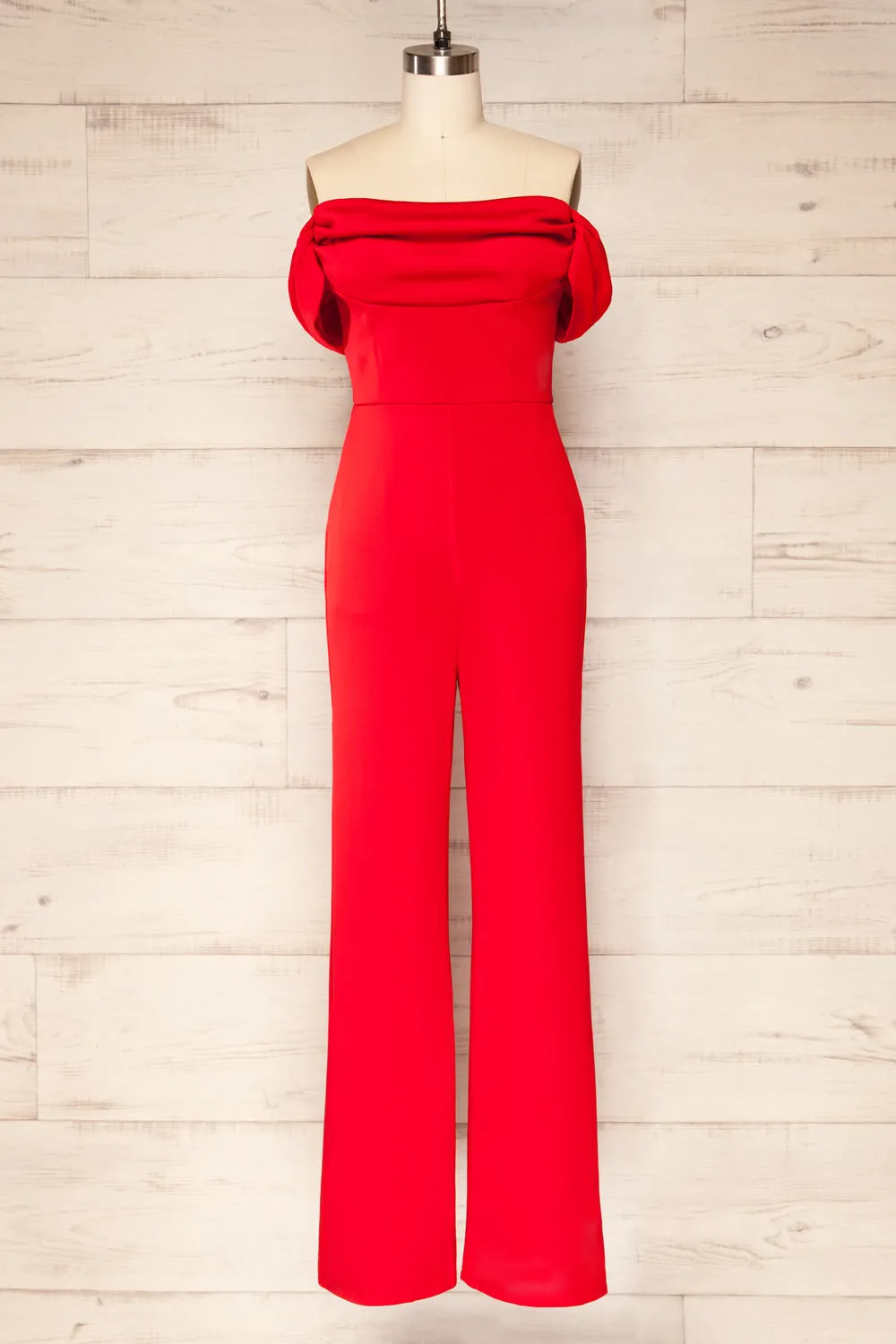 Zolo Red | Cowl Neck Jumpsuit