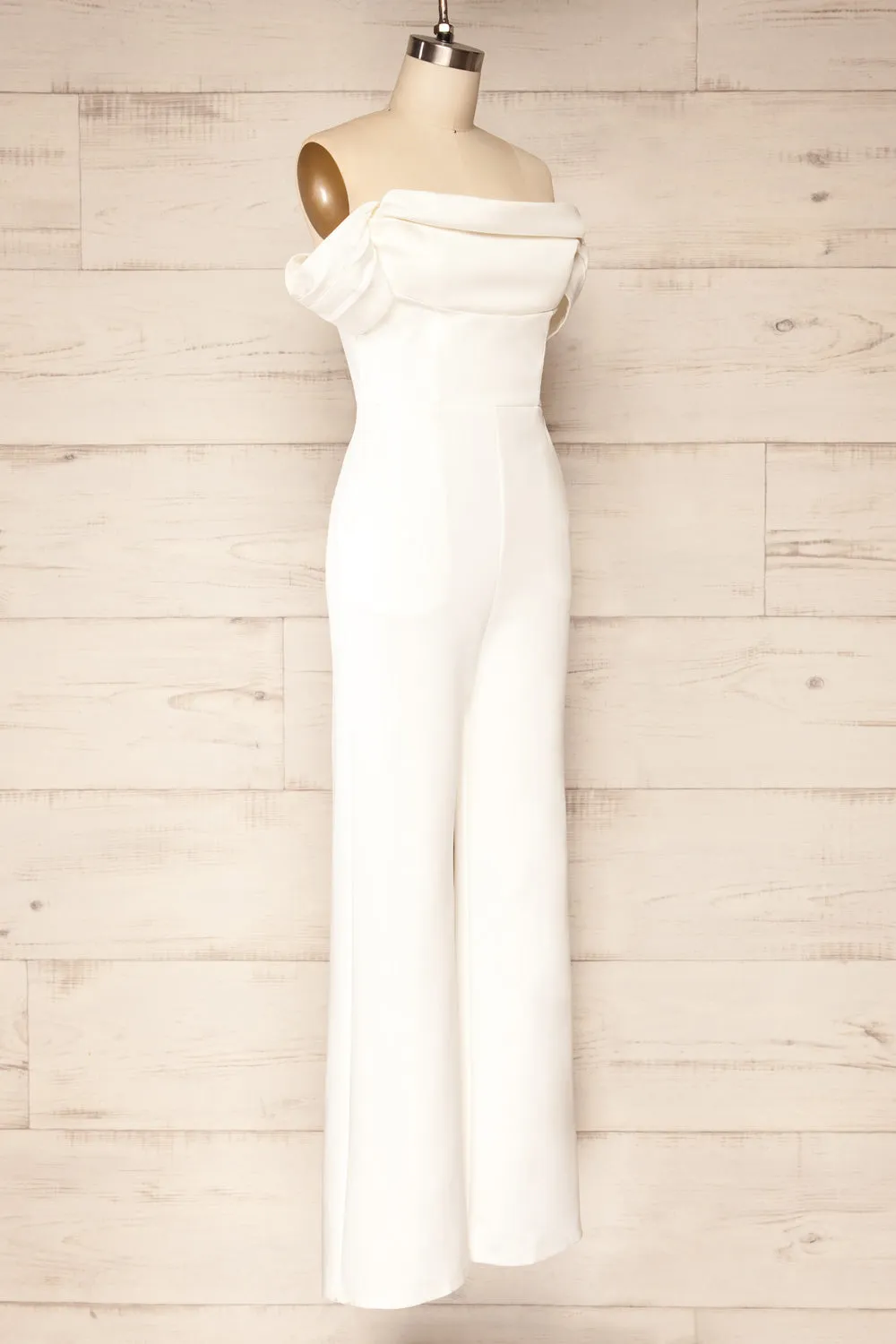 Zolo White | Cowl Neck Jumpsuit