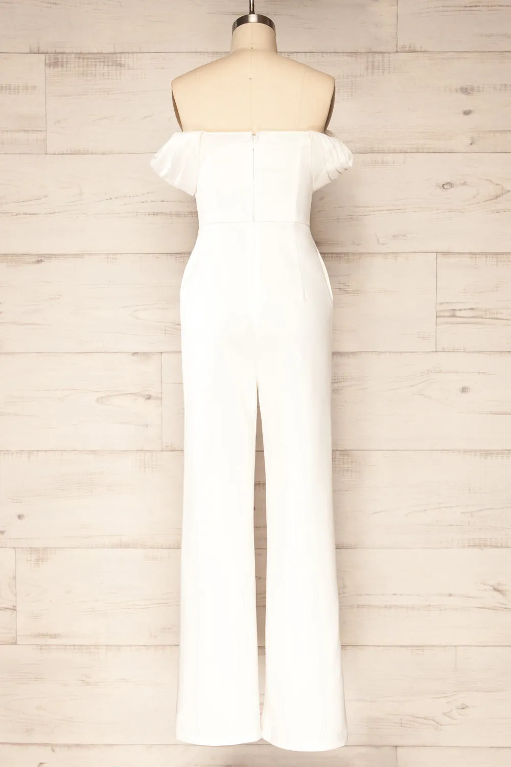 Zolo White | Cowl Neck Jumpsuit