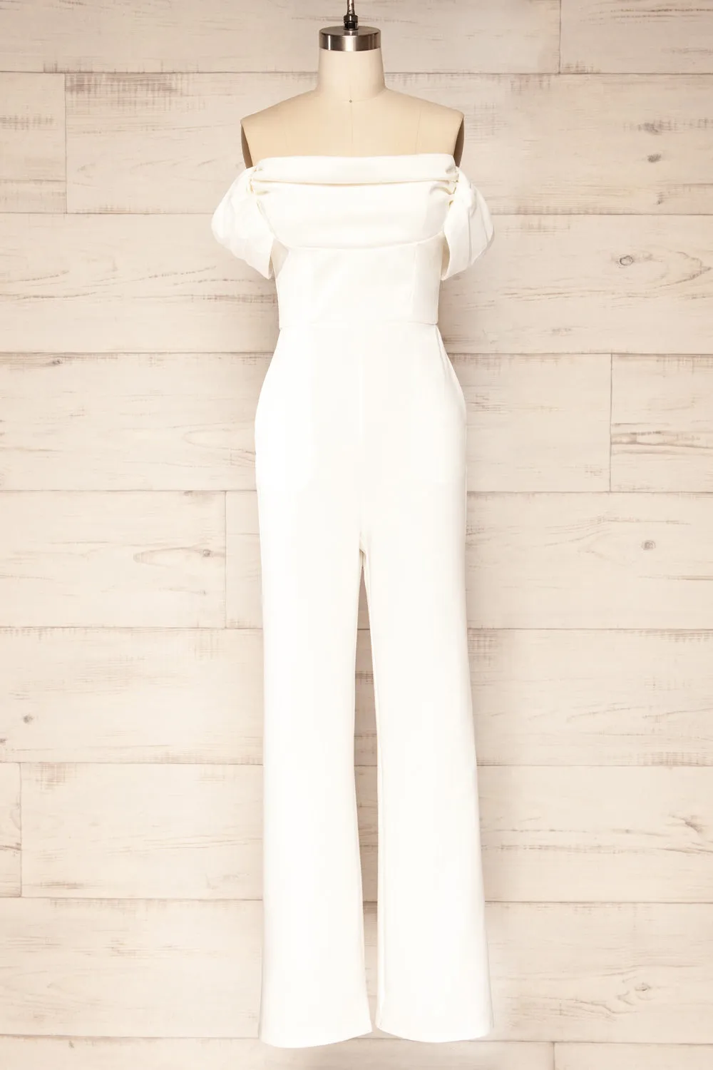 Zolo White | Cowl Neck Jumpsuit
